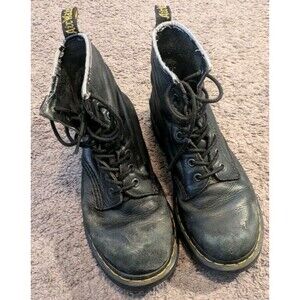 Black Leather Lace-Up Women's Boots by Dr. Martens